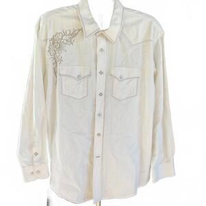 VTG Rough Stock by Panhandle Slim Western Pearl Snap Shirt  - XL